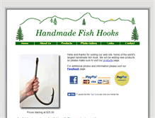 Tablet Screenshot of handmadefishhooks.com